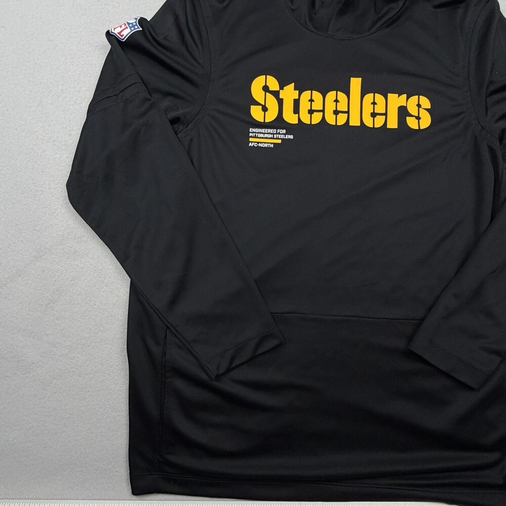 Pittsburgh Steelers Nike Sideline Pure Fury Dri-FIT Long Sleeve Hoodie Sz L - Picture 3 of 9